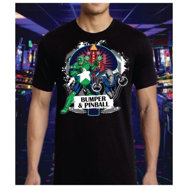 Bumper & Pinball - Black T-Shirt - Image 2