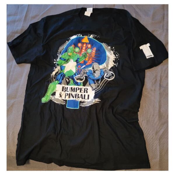 Bumper & Pinball - Black T-Shirt - Image 3